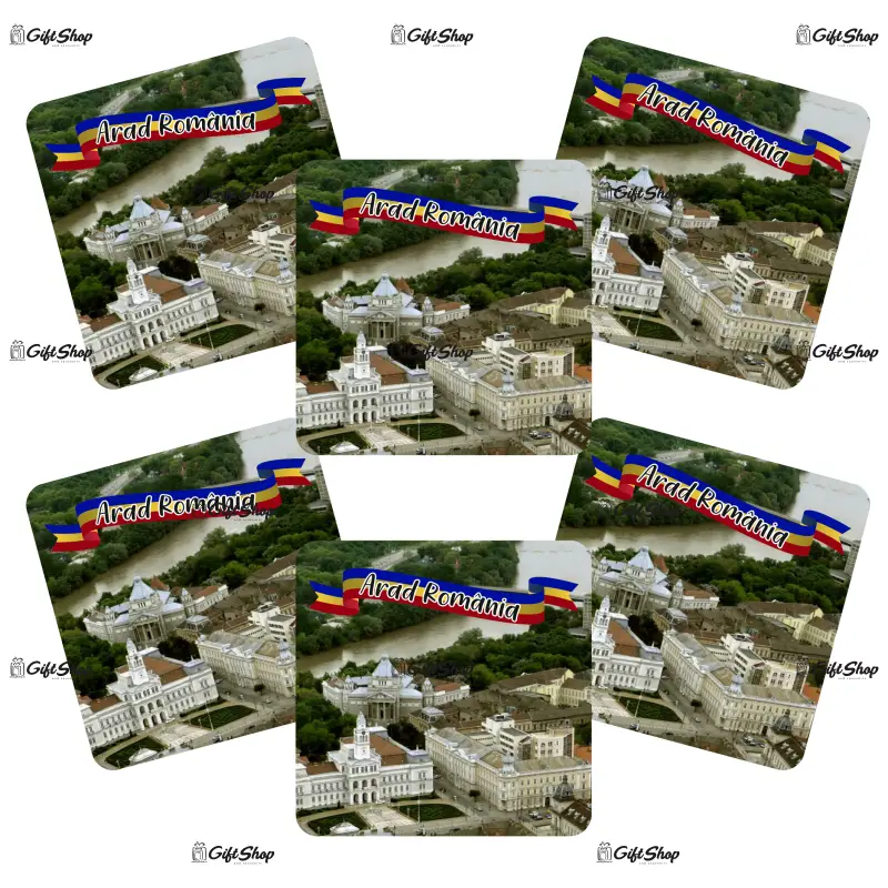 Arad romania, suport coster din lemn, model b